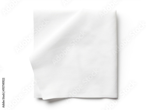 Napkin isolated on white background, flat lay