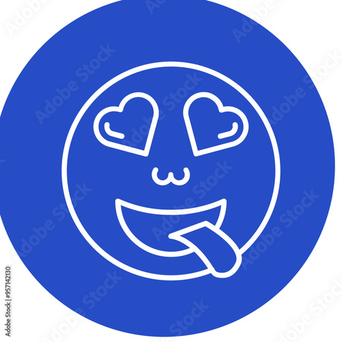 Heart Eyes Vector Icon Design