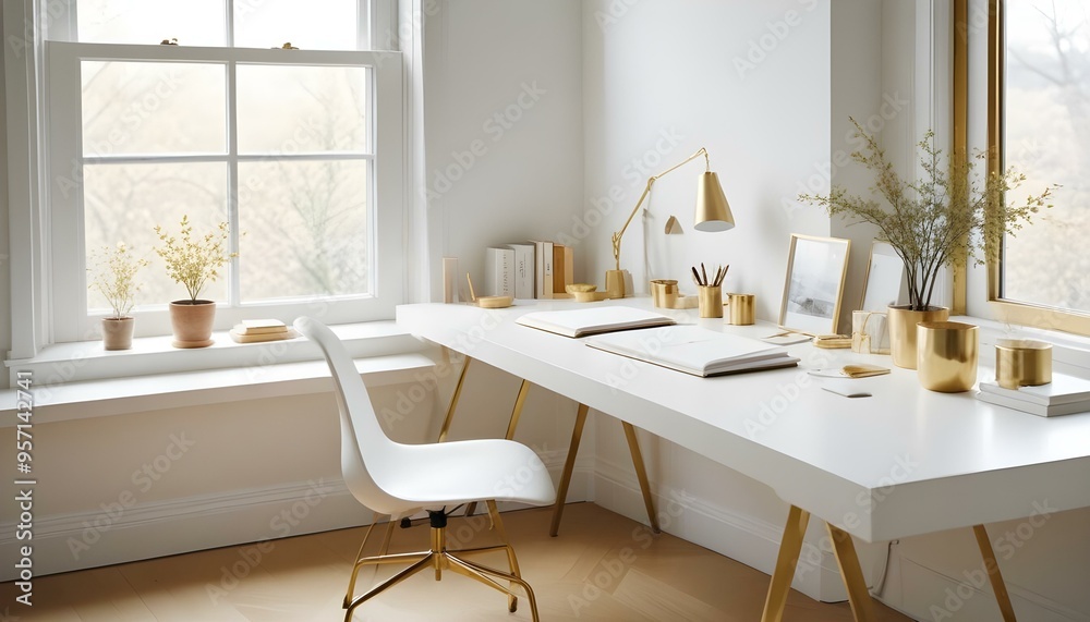 Fototapeta premium Photo interior modern design room 3d illustration