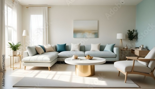 Photo interior modern design room 3d illustration