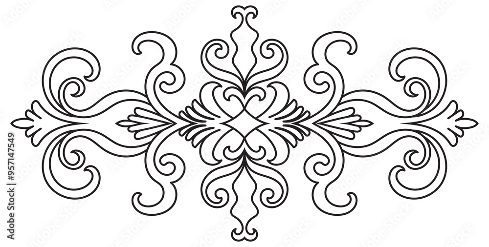 Abstract pattern lines, black lines on a white background. Abstract pattern lines, black lines on a white background.