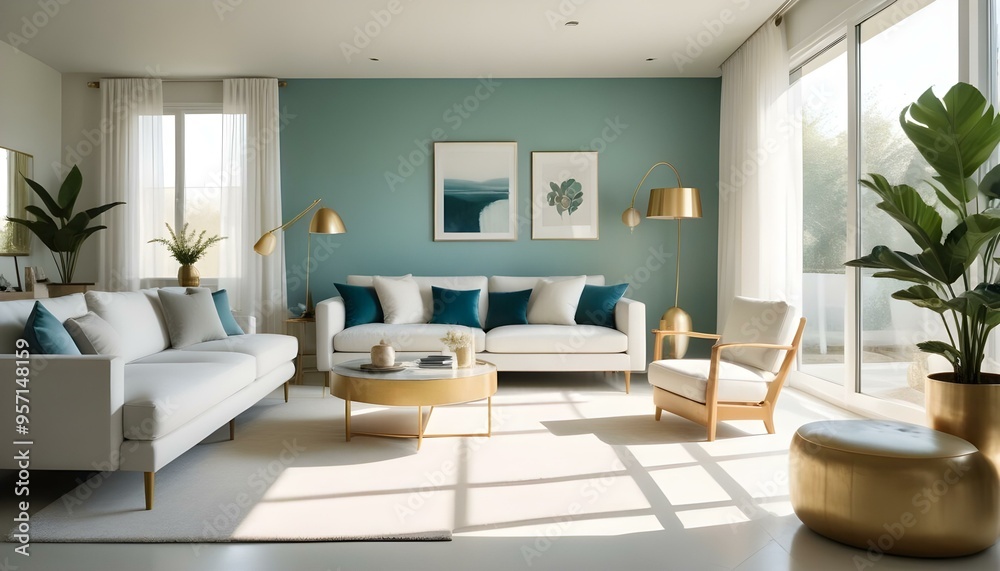 Photo interior modern design room 3d illustration Photo interior modern design room 3d illustration