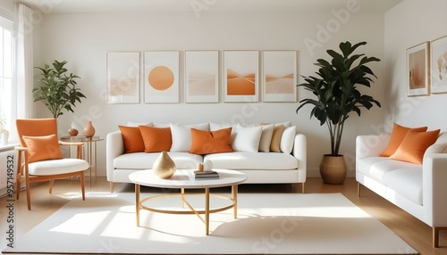 Photo interior modern design room 3d illustration