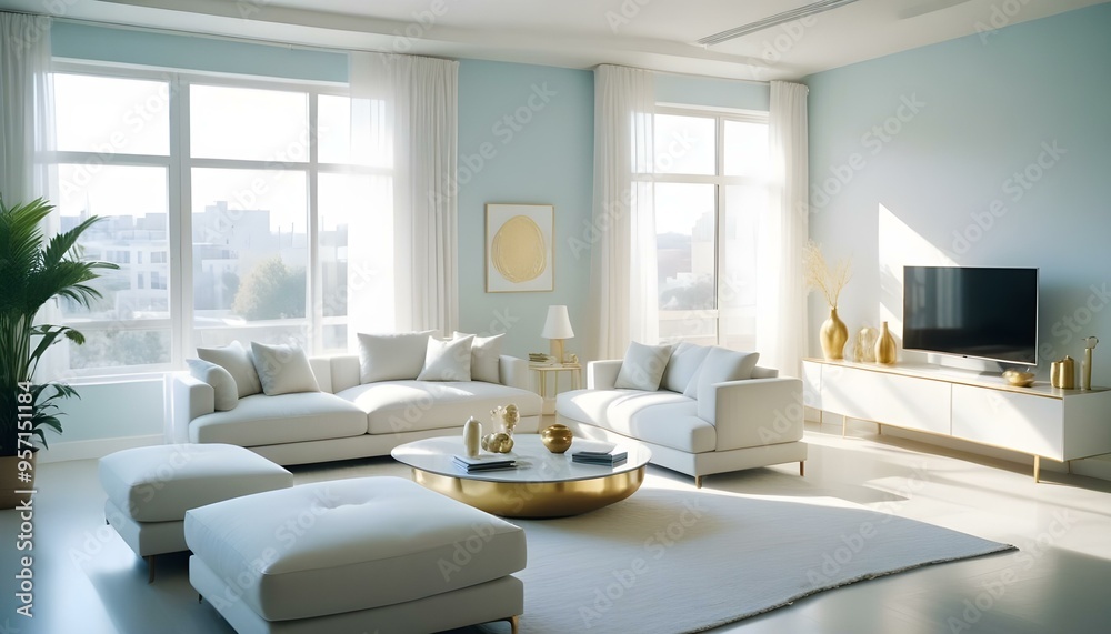 Fototapeta premium Photo interior modern design room 3d illustration