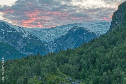 Jostedal from next to Tungestolen, Norway photo