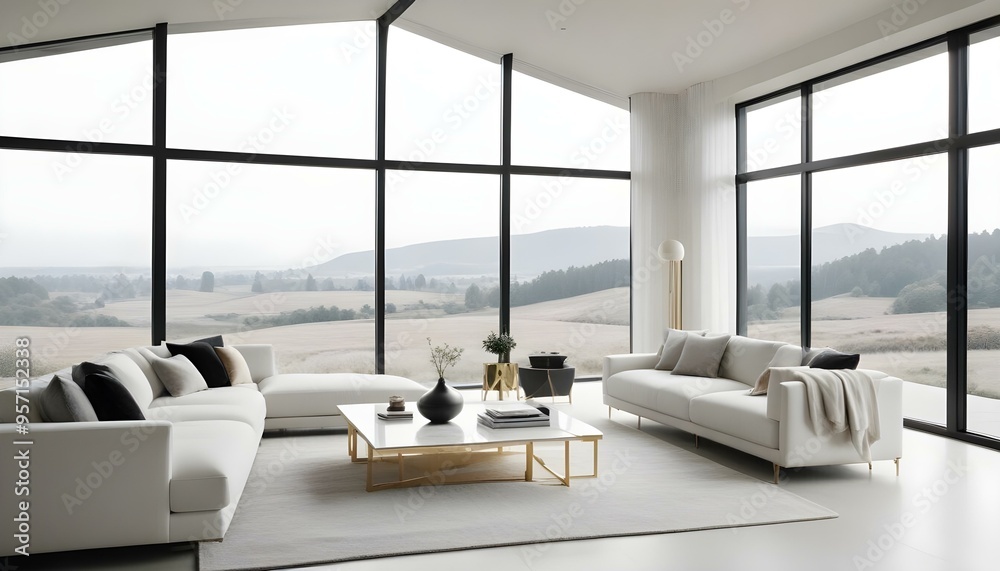 Photo interior modern design room 3d illustration Photo interior modern design room 3d illustration