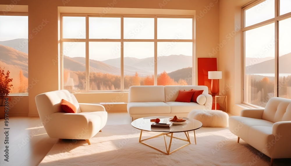 Photo interior modern design room 3d illustration Photo interior modern design room 3d illustration