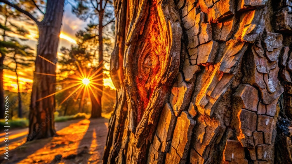 Warm sunlight illuminates the intricate, weathered patterns of a tree trunk's rugged bark, highlighting the natural beauty of the outdoor world in stunning detail. Warm sunlight illuminates the intricate, weathered patterns of a tree trunk's rugged bark, highlighting the natural beauty of the outdoor world in stunning detail.