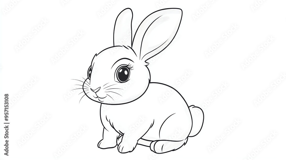 A cute cartoon rabbit with big eyes and a sweet smile. This adorable bunny is perfect for children's books, illustrations, and more. A cute cartoon rabbit with big eyes and a sweet smile. This adorable bunny is perfect for children's books, illustrations, and more.