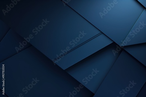 Navy Blue background with geometric shapes and shadows, creating an abstract modern design for corporate or technology-inspired designs with copy 