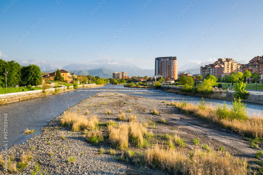 Terek river in Vladikavkaz Terek river in Vladikavkaz