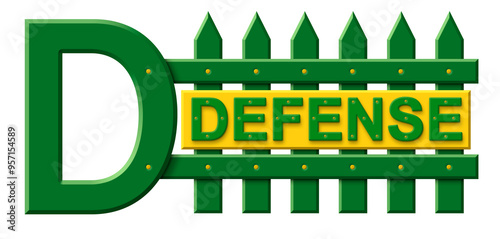 Football Defense Fence Sign
