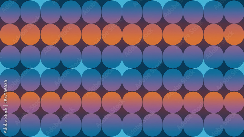 Abstract White, blue, orange polka dot background image