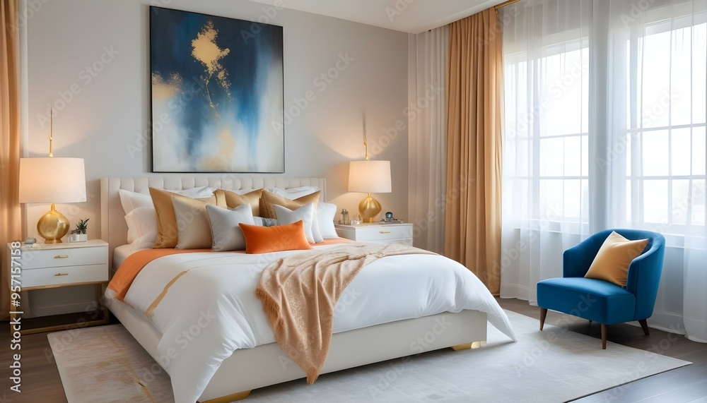 Photo interior modern design room 3d illustration Photo interior modern design room 3d illustration