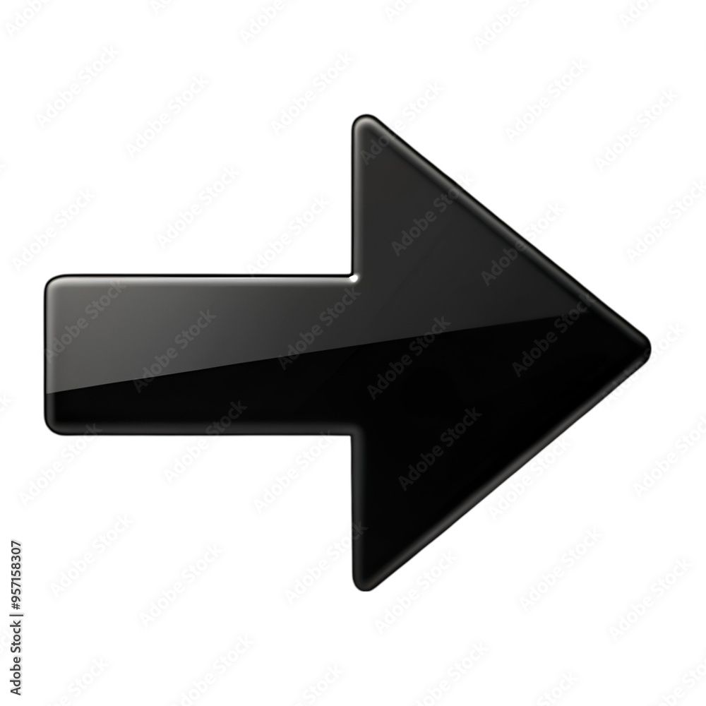Black arrow isolated on transparent background Black arrow isolated on transparent background