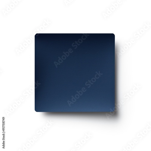 Navy Blue blank post it sticky note isolated on white background