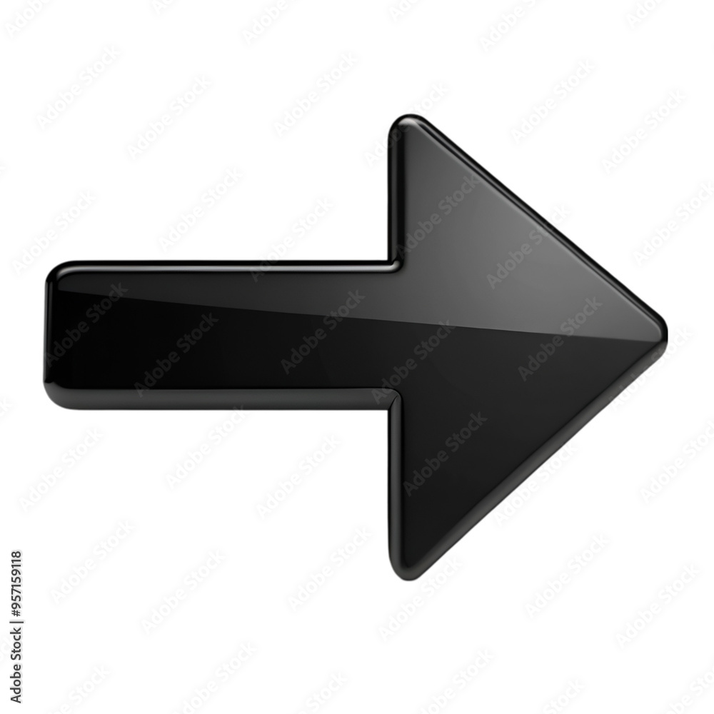 Black arrow isolated on transparent background Black arrow isolated on transparent background