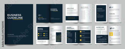 Business guidelines brochure template minimalist design