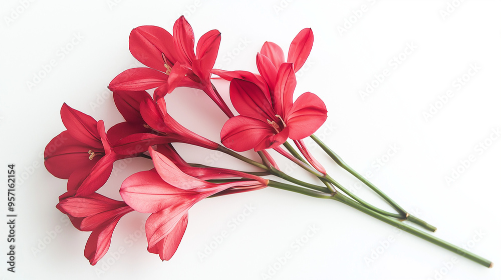 Fototapeta premium Bouvardia flowers isolated on white background
