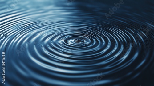 Serene Water Ripples: Abstract Minimalist Nature Background with Soothing Droplets