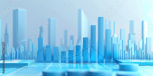 Stocks & Bonds Perspective - Blue Bar Graph