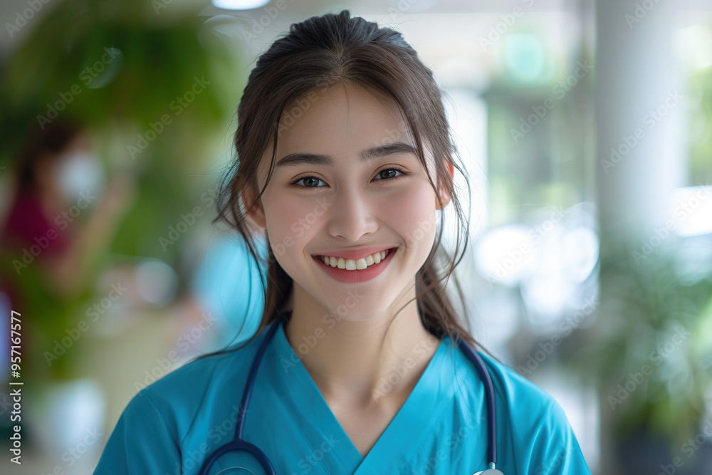 Smiling Young Doctor in Hospital for Healthcare and Wellness Smiling Young Doctor in Hospital for Healthcare and Wellness