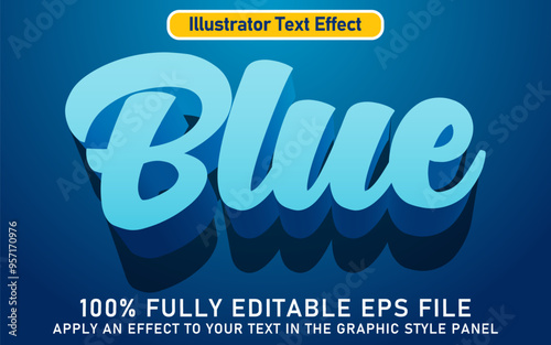 EDITABLE BLUE TEXT EFFECT