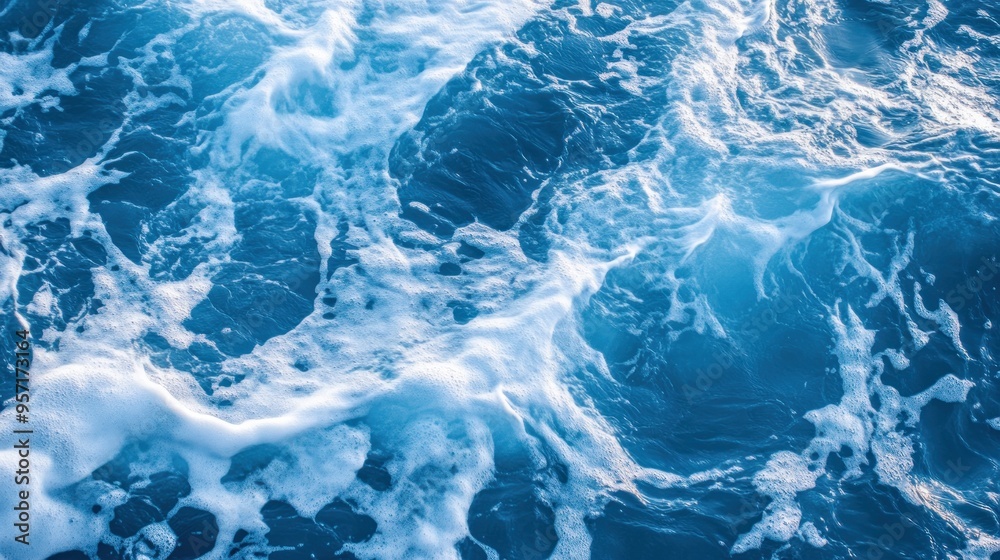 Ocean Waves Crashing in Blue Ocean Waves Crashing in Blue