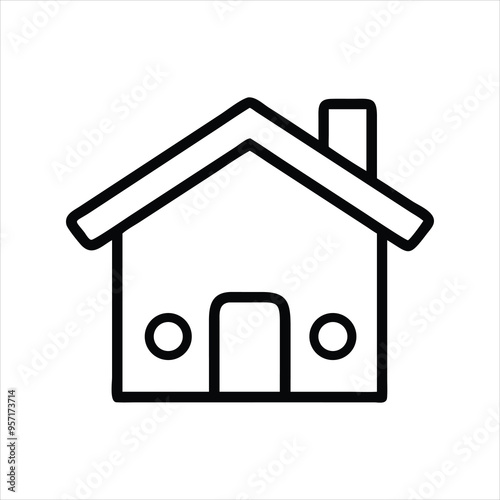 Home Icon | Simple and Modern House Symbol for User Interfaces and Design Projects