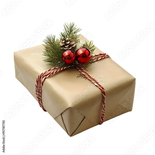 Christmas gift isolated. Christmas concept.