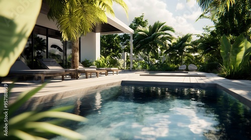 Tropical Resort Luxury Pool Villa with Tropical Garden. photo