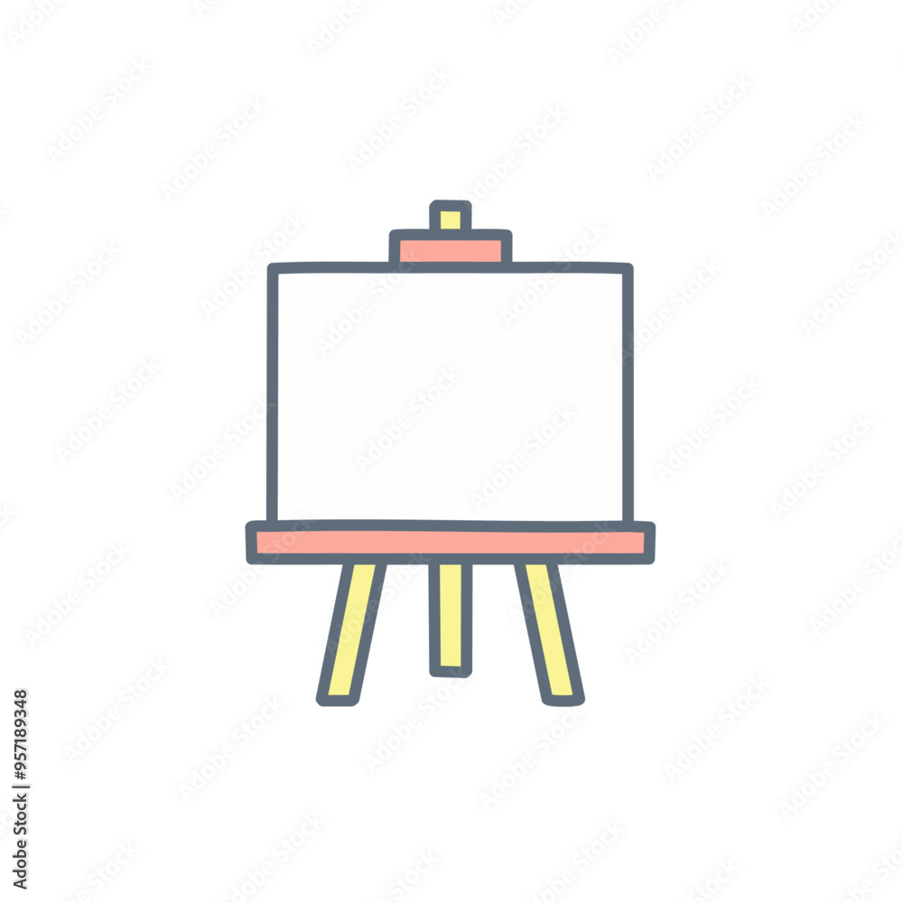 easel with blank canvas easel with blank canvas