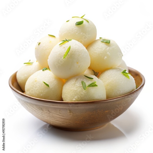 A Bowl Full of Rosogolla, Indian Sweet Balls, Close-up , Dessert , Sweets , Bengali