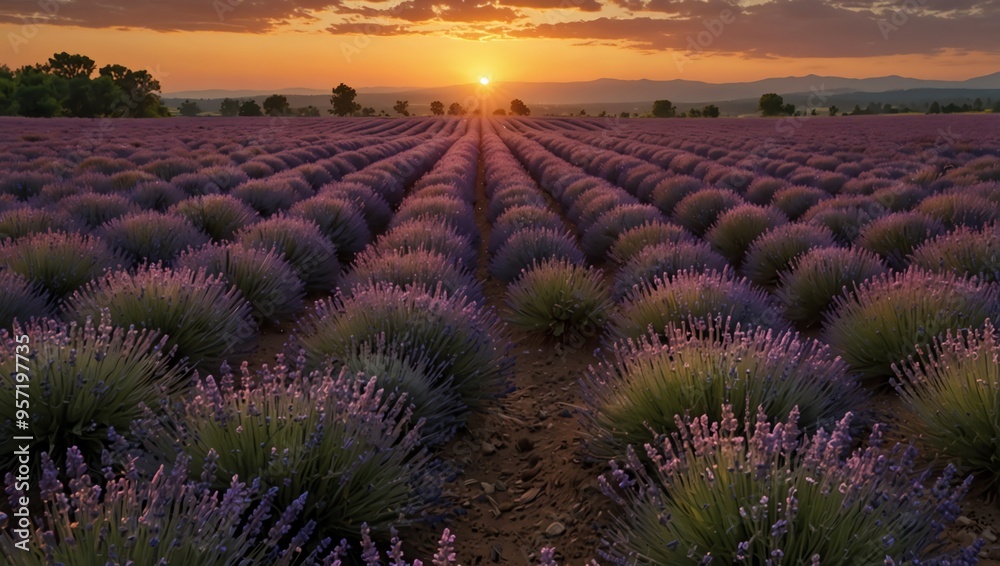 lavender field at sunset lavender field at sunset