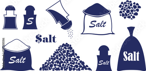 Salt logo.  Isolated salt on white background