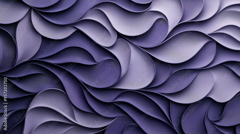 A stunning abstract wave pattern in soothing shades of purple, perfect for backgrounds and artistic projects. A stunning abstract wave pattern in soothing shades of purple, perfect for backgrounds and artistic projects.