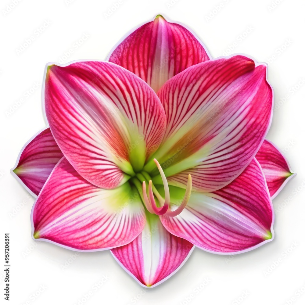 Pink and White Striped Amaryllis Flower, Close-Up, Digital Art, Floral, Bloom, Amaryllis, Flower Pink and White Striped Amaryllis Flower, Close-Up, Digital Art, Floral, Bloom, Amaryllis, Flower