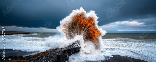 Spectacular Display of Nature’s Oceanic Power and Art photo