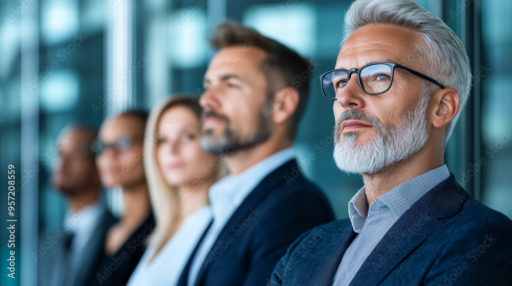 Diverse Group of Professionals in Modern Office Space