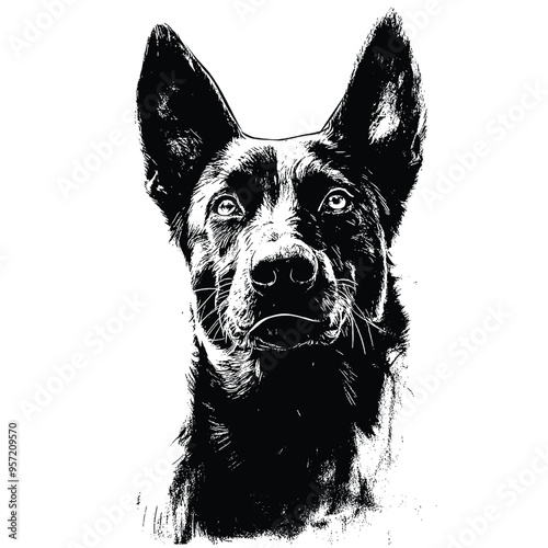 Dog Portrait Sketch Art