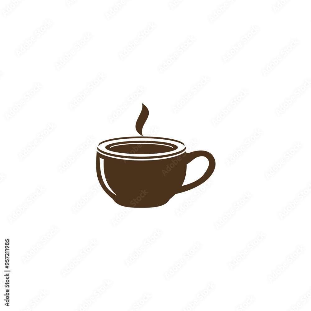 Hot drink, coffee cup shop logo design Hot drink, coffee cup shop logo design