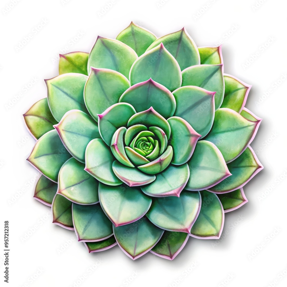 Succulent Rosette A Close-Up of Vivid Green and Pink Hues, Succulent, Plant, Photography Succulent Rosette A Close-Up of Vivid Green and Pink Hues, Succulent, Plant, Photography