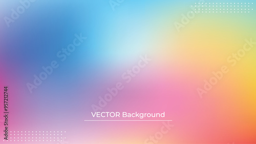Wallpaper Mural Smooth and blurry colorful gradient mesh background. Modern bright rainbow colors. Easy editable soft colored vector banner template. Premium quality Torontodigital.ca