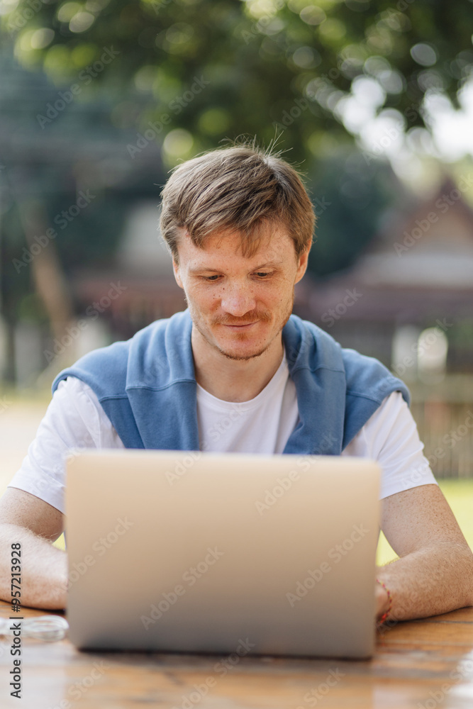 Man working on laptop Man working on laptop