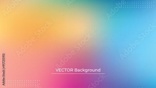 Wallpaper Mural Smooth and blurry colorful gradient mesh background. Modern bright rainbow colors. Easy editable soft colored vector banner template. Premium quality Torontodigital.ca