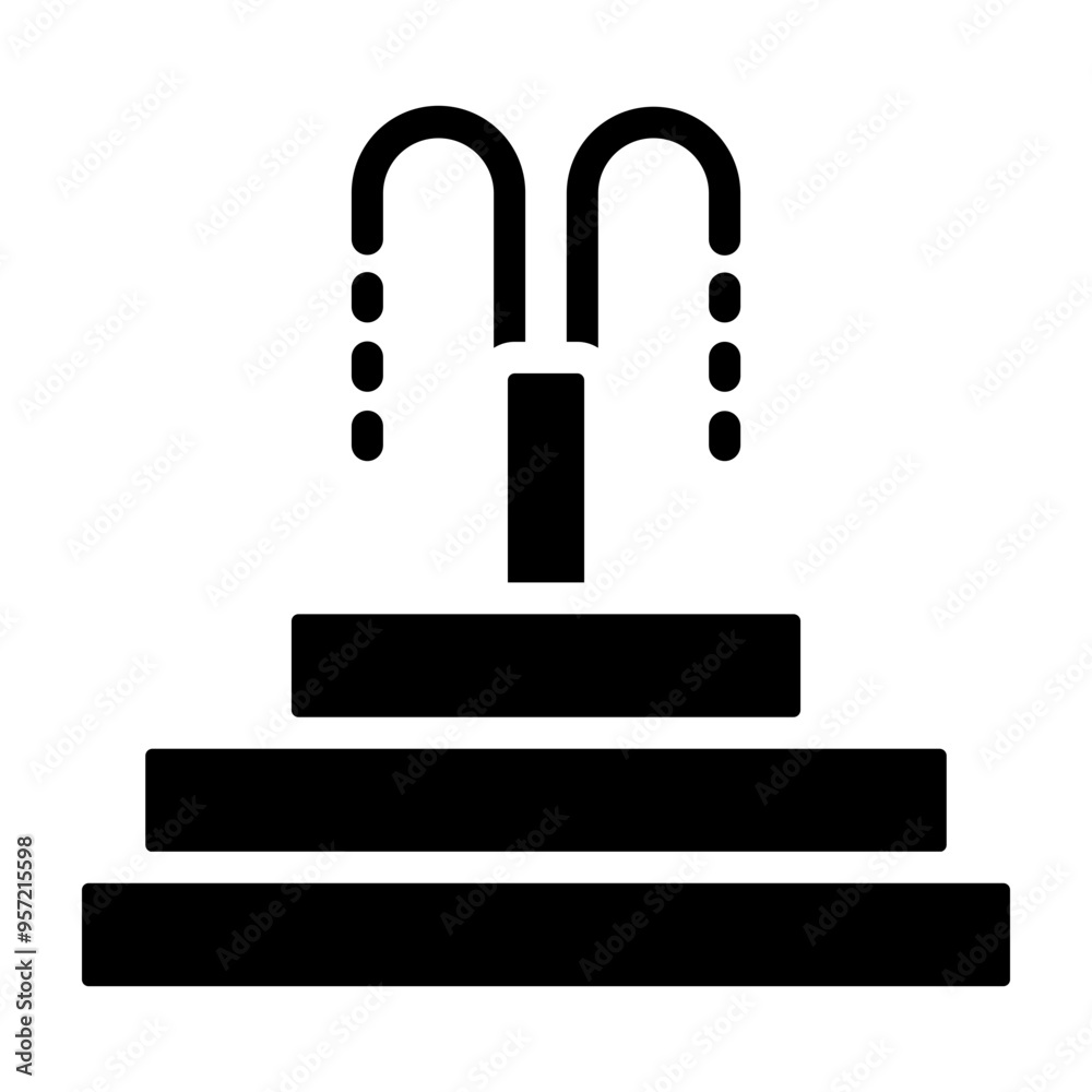 Splash Pad Vector Glyph Icon Design Splash Pad Vector Glyph Icon Design