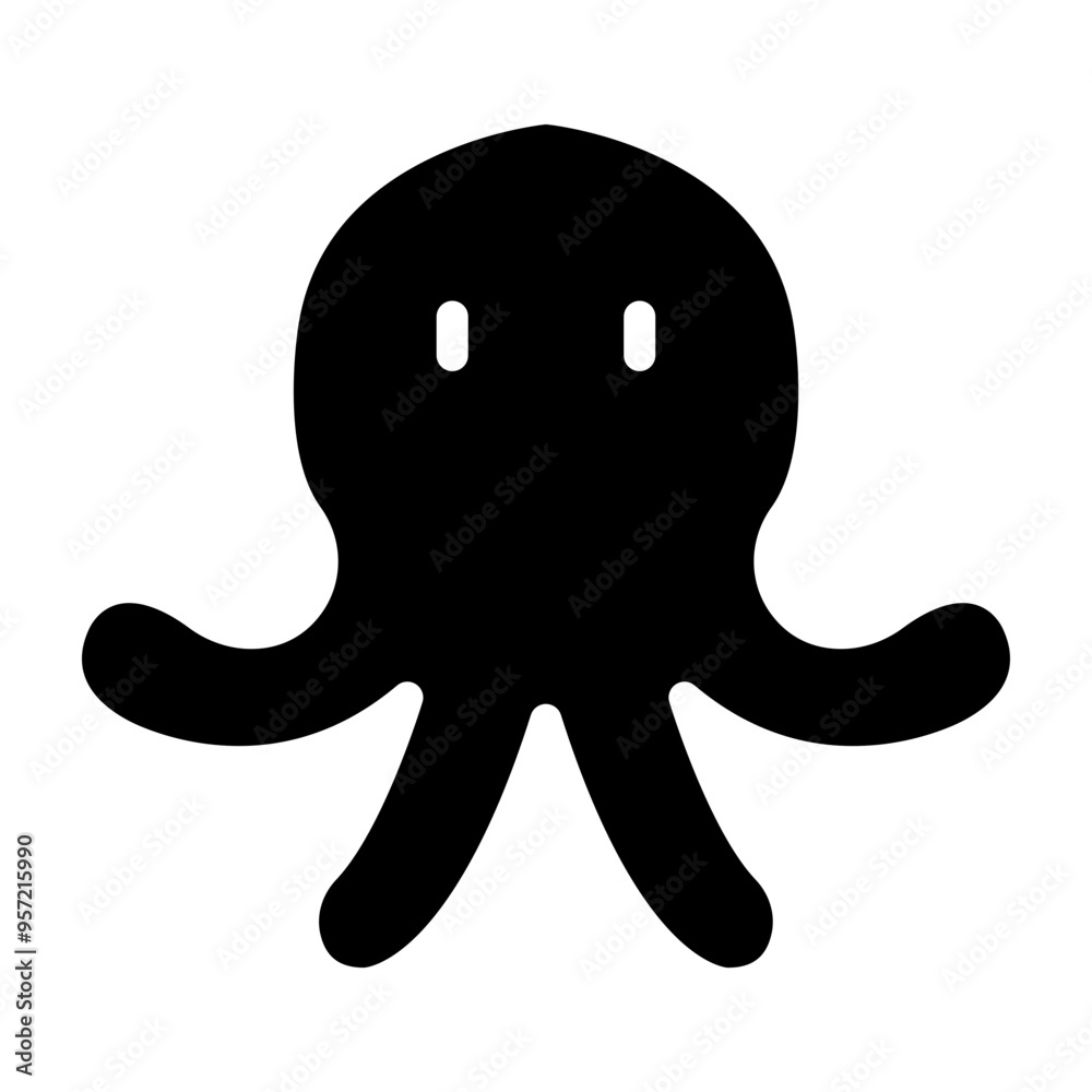 Octopus Vector Glyph Icon Design Octopus Vector Glyph Icon Design