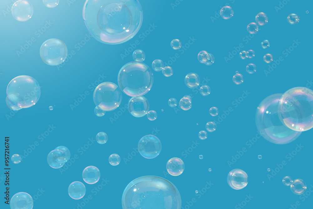 Air bubbles floating in studio and creating rainbow gradient Air bubbles floating in studio and creating rainbow gradient