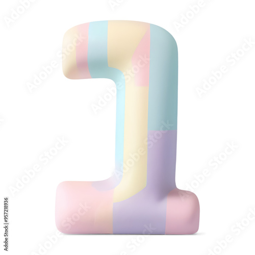 number 1 isolated on transparent background. png