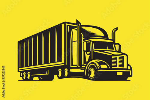 Premium Truck Silhouette Vector for Logo, Branding, and More